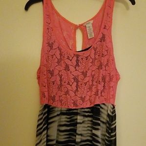 Pink zebra dress